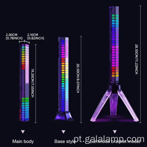 Luz de carro sem fio com recursos de ritmo e sensor